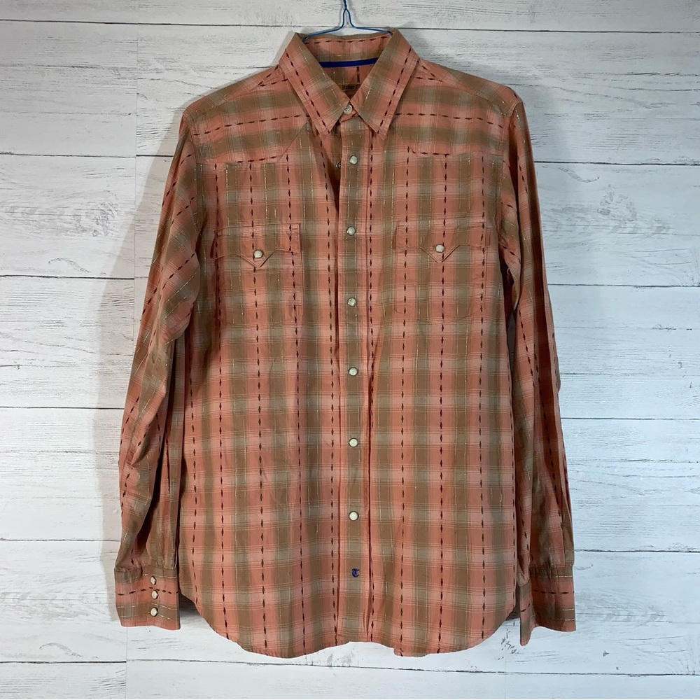Trailer Vintage fit western style shirt plaid size L mens